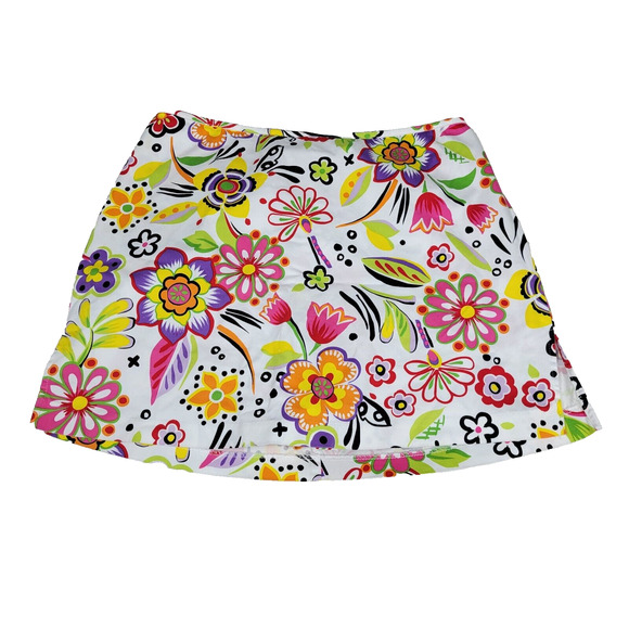 Bamboo Traders Skirt Womens Tropical Flowers Shorts Interior Cooling Mini y2k - Picture 1 of 9